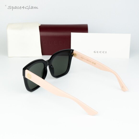 Gucci Women Sunglasses Black Nude Pink Grey Square GG1338S 006 NEW AUTHENTIC - Picture 8 of 8